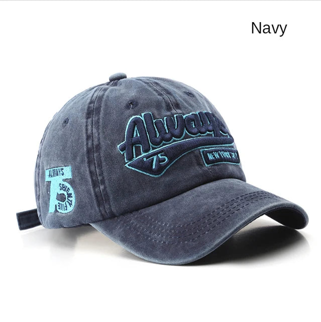 2022 Summer Women Men Baseball Cap Fashion Letter Embroidery Snapback Hat Vintage Washed Cotton Unisex Hip Hop Sun Hat Casquette Beauty hair & fashionfj