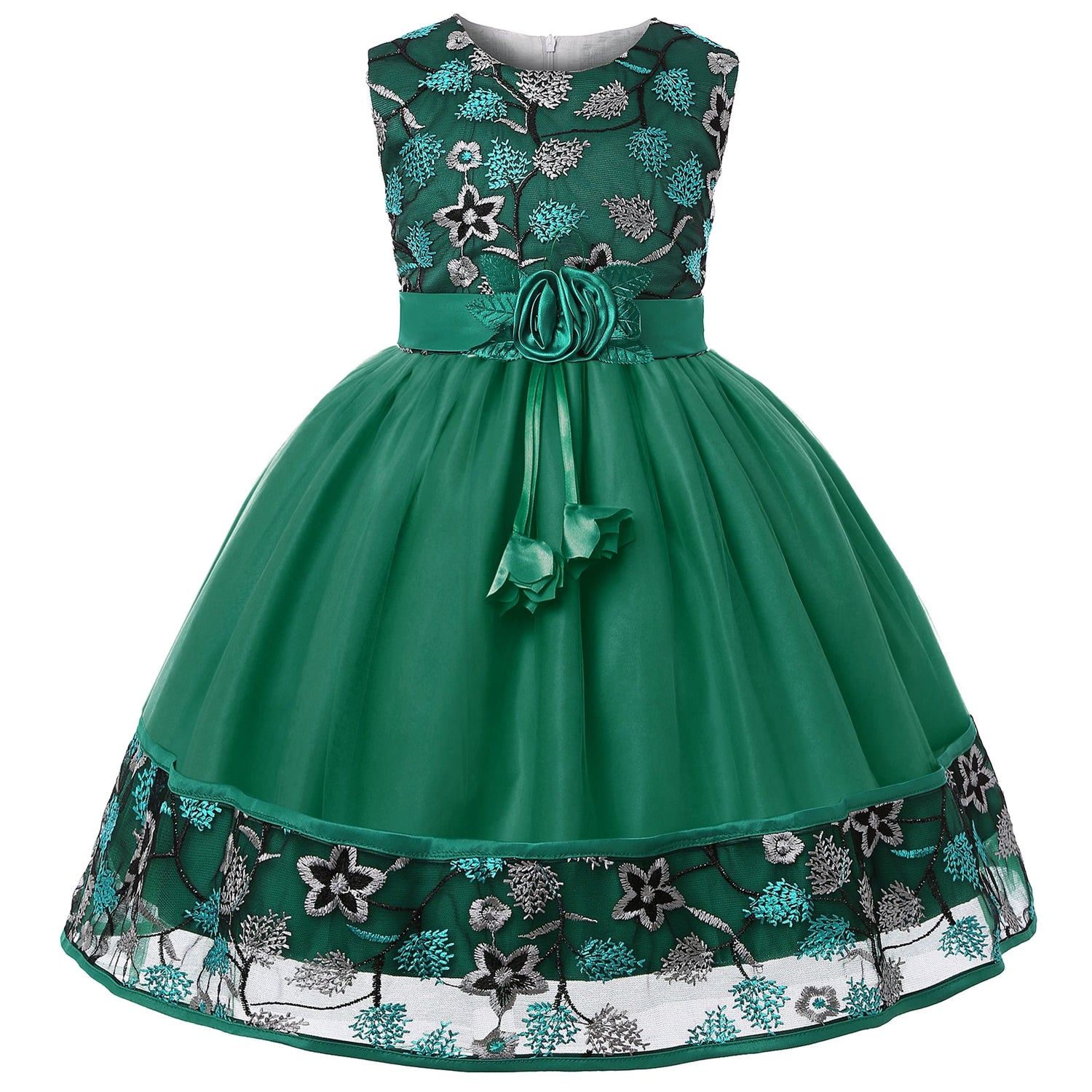 European and American embroidery dress dress girl&