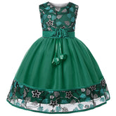 European and American embroidery dress dress girl&