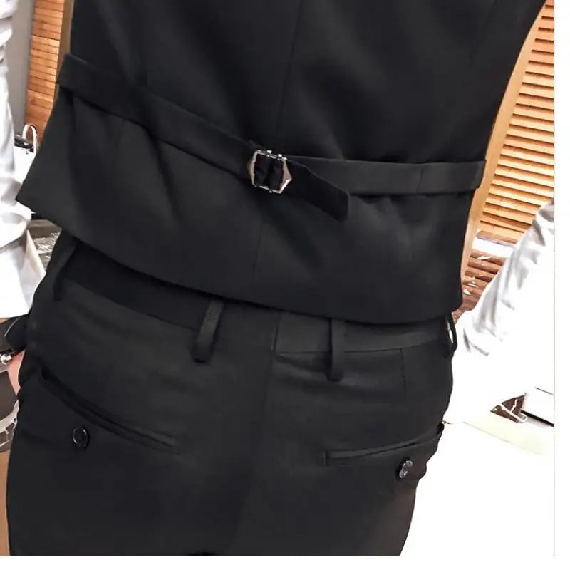 M-5XL Plus Size Men's Slim Fit Mens Suit Vest Casual Suit Vest Man Formal Businss Vests Male Waistcoat Gilet Homme XXXXXL Beauty hair & fashionfj