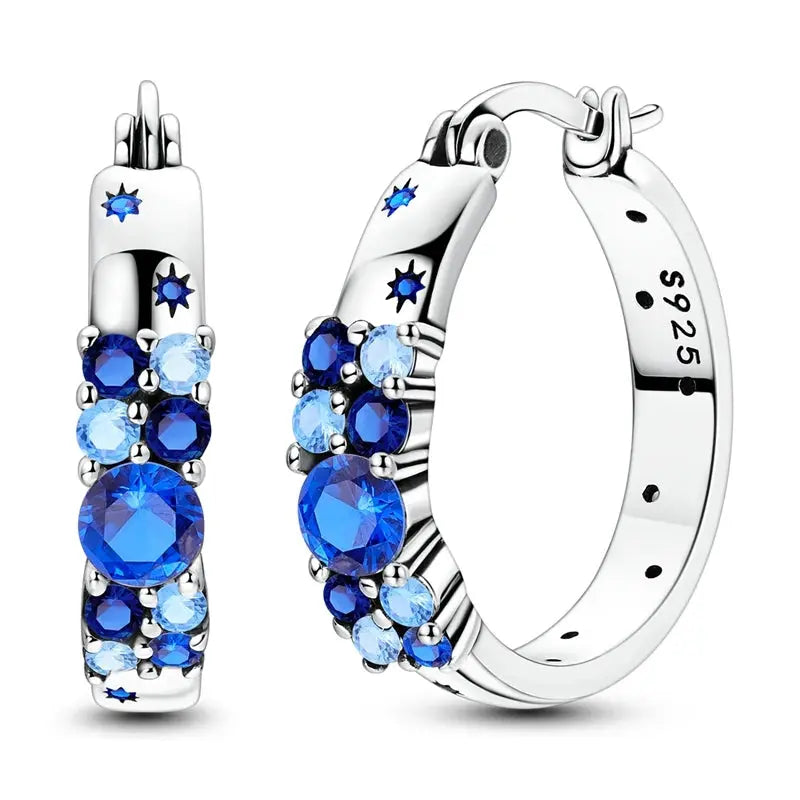 New 925 Sterling Silver Hoop Earrings Butterfly Hot Air Balloon Studs Drop Earring For Women Fashion Birthday Party Jewelry Gift Beauty hair & fashionfj