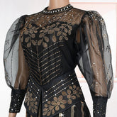 Elegant African Dresses for Woman 2025 New Sequined Diamond Plus Size Luxury Evening Party Dashiki Ankara Outfits Robes Clothes Beauty hair & fashionfj