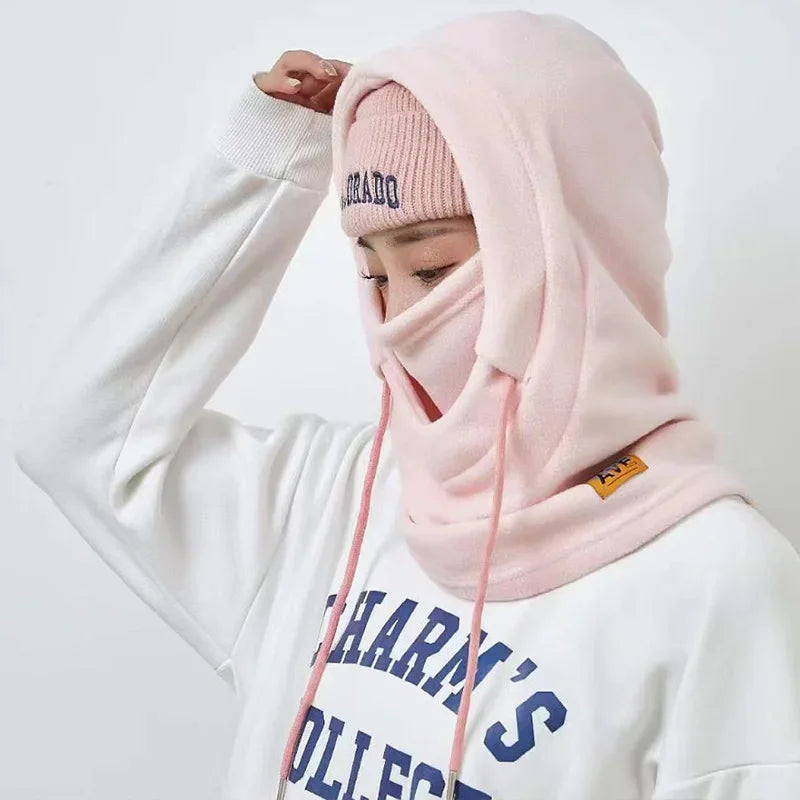 Winter Warm Hat with Mask Neck Warmer 3-in-1 Windproof Balaclava for Men and Women hat Cycling Hiking Cold Weather Protection