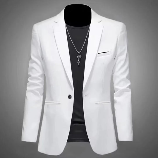 Men's Trendy Leisure Boutique Suit Jacket  Autumn Casual Business Slim Fit Non-ironing Single Button Suit Solid Formal Blouse Beauty hair & fashionfj