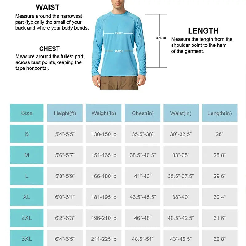 Men's Sun Protection shirts Summer UPF 50+ Long Sleeve Quick Dry Men Shirts Breathable Hiking Fish Performance Tops UV-Proof Beauty hair & fashionfj