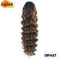 24 Inch Ponytail Extension Synthetic Long Curly Wavy Drawstring Pony Tail Hair Extension For Black Women Daily Party Use African