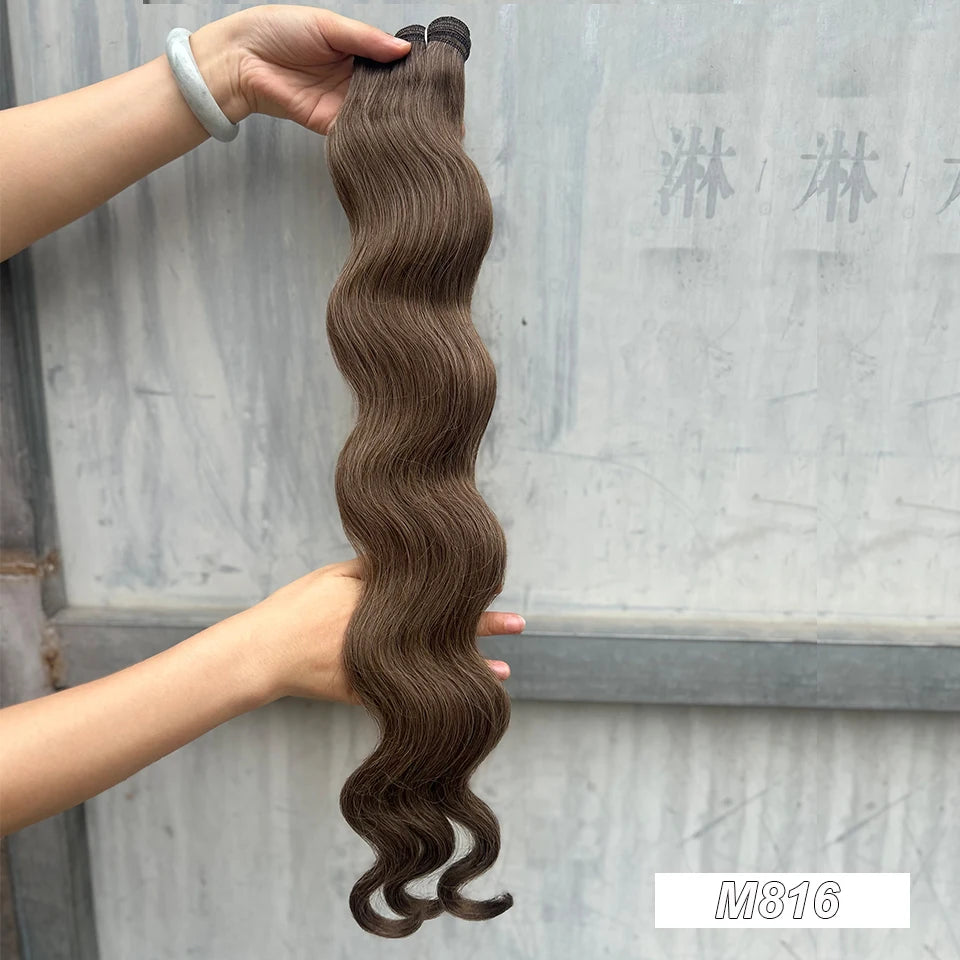 30Inches Red Burgundy High Temperature Soft Sliver White 613 Natural Fiber Hair Extensions GREY Bio Body Wave Hair Weave Bundles
