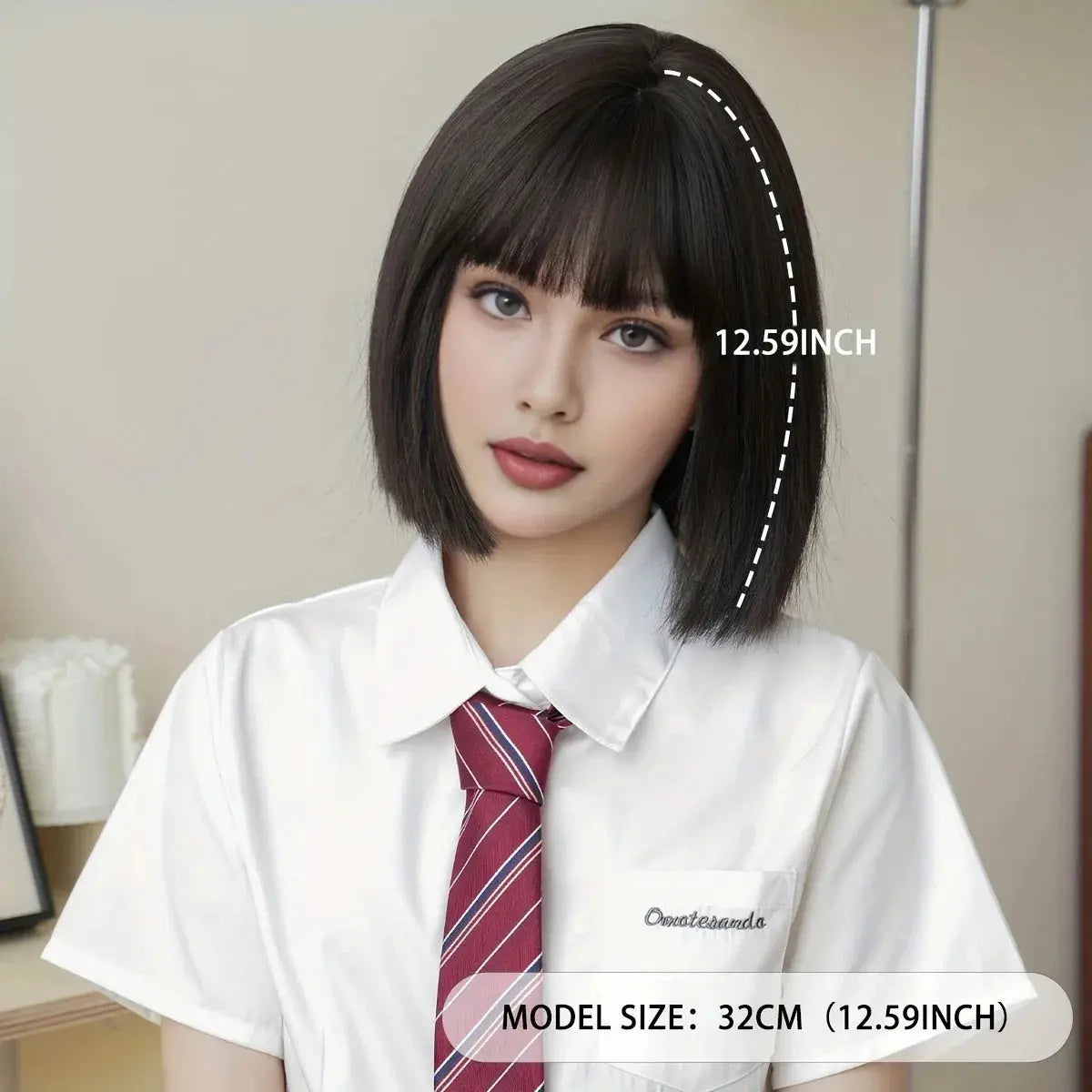 New synthetic wig female short hair refreshing personality high temperature silk holiday party daily complete full head cover Beauty hair & fashionfj