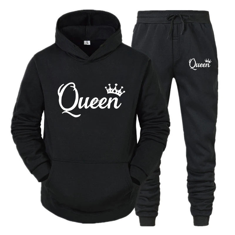 Men's and women's long-sleeved hoodie suits hooded sweatshirts trendy couple sportswear Beauty hair & fashionfj