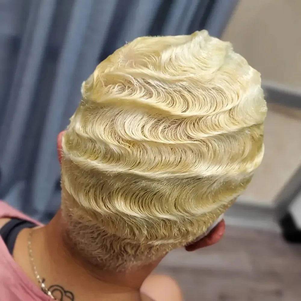 Finger Wave Wig Brazilian Short Pixie Cut Wig Human Hair Wigs For Women Full Machine Made Wig Natural Look