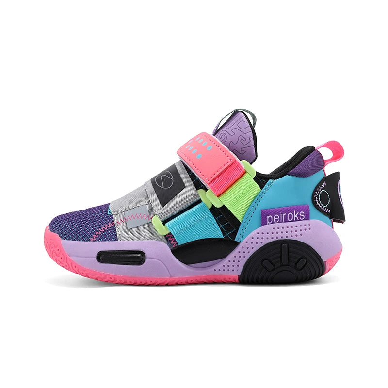 Kids Basketball Shoes Anti-Slip Breathable Lightweight Outdoor Sports Sneakers for Boys Girls Training