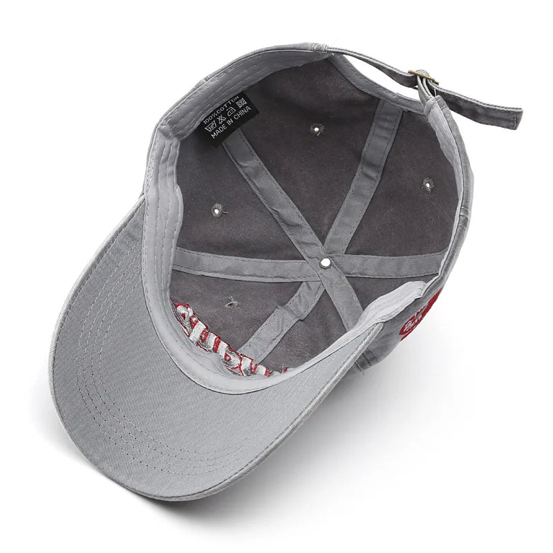 2022 Summer Women Men Baseball Cap Fashion Letter Embroidery Snapback Hat Vintage Washed Cotton Unisex Hip Hop Sun Hat Casquette Beauty hair & fashionfj