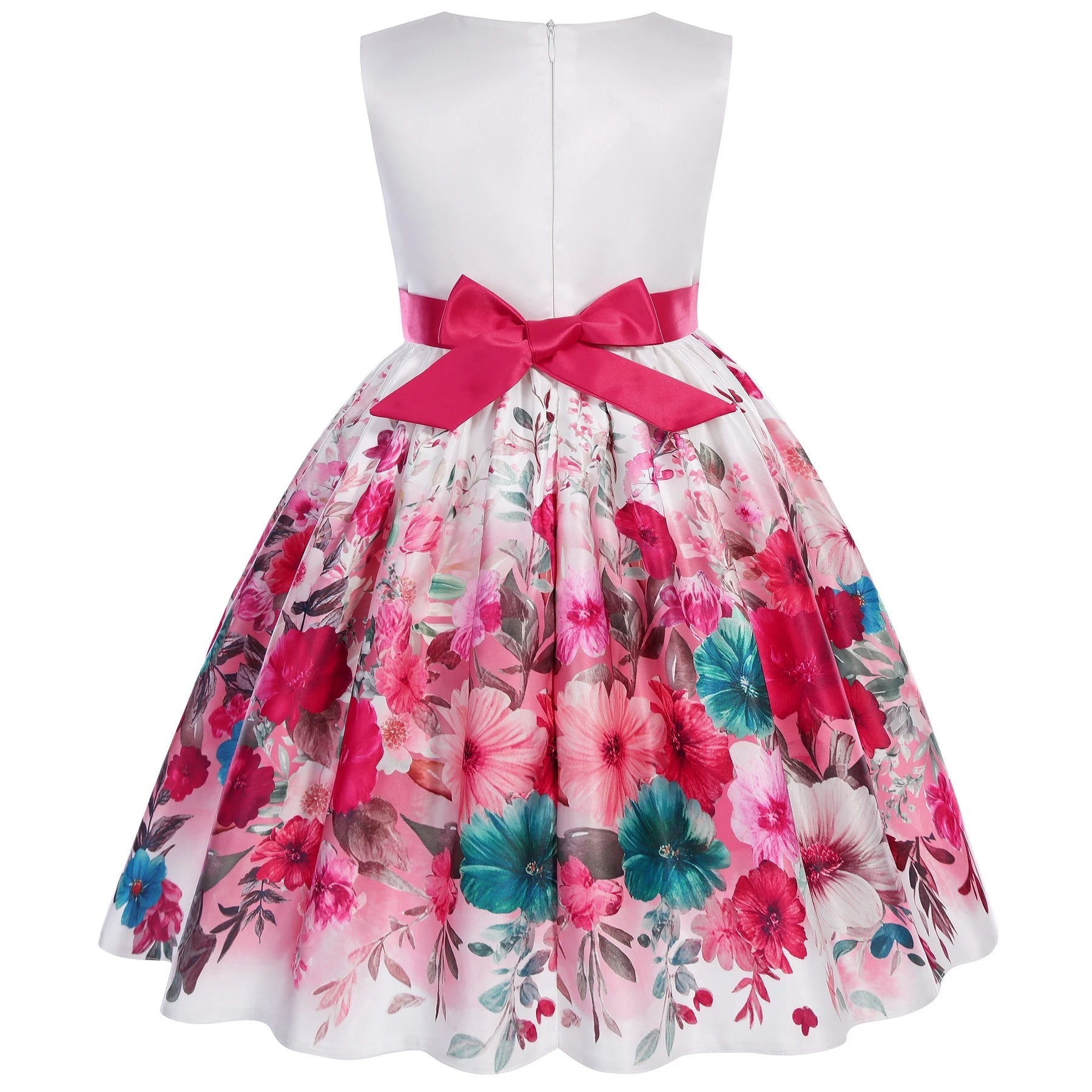 Children's dresses 2025 new foreign trade printing forging cloth girls modeling clothes runway little host dress princess dresse Beauty hair & fashionfj