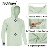 TACVASEN Sun Protection T-Shirts Mens Long Sleeve Hoodie Casual UV-Proof T-Shirts Breathable Lightweight Quick Dry T shirts Male Beauty hair & fashionfj