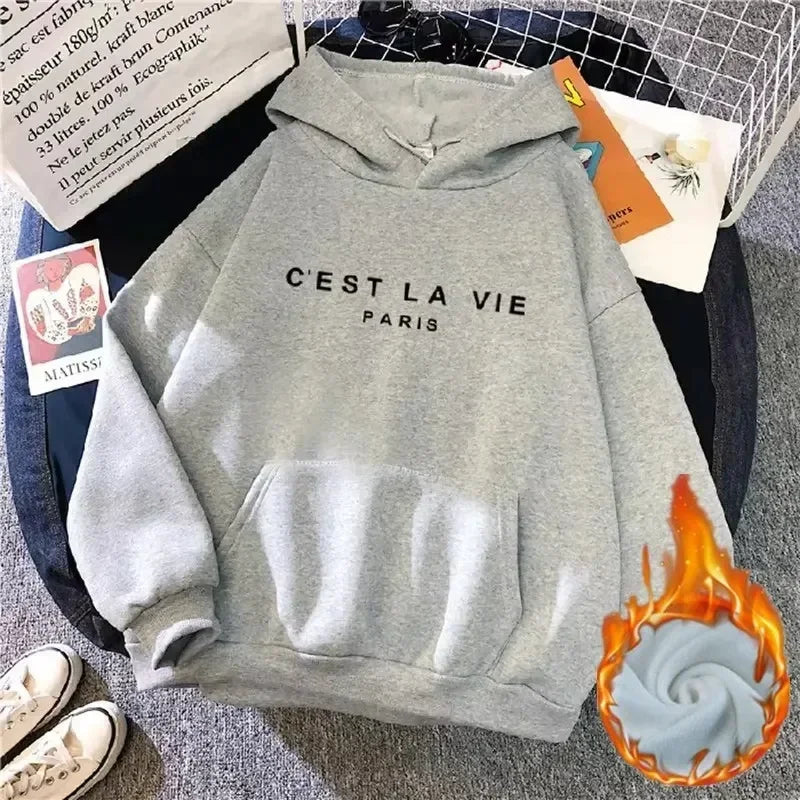 Cozy & Stylish Warm Female Hooded Tops – Perfect for Every Season Beauty hair & fashionfj