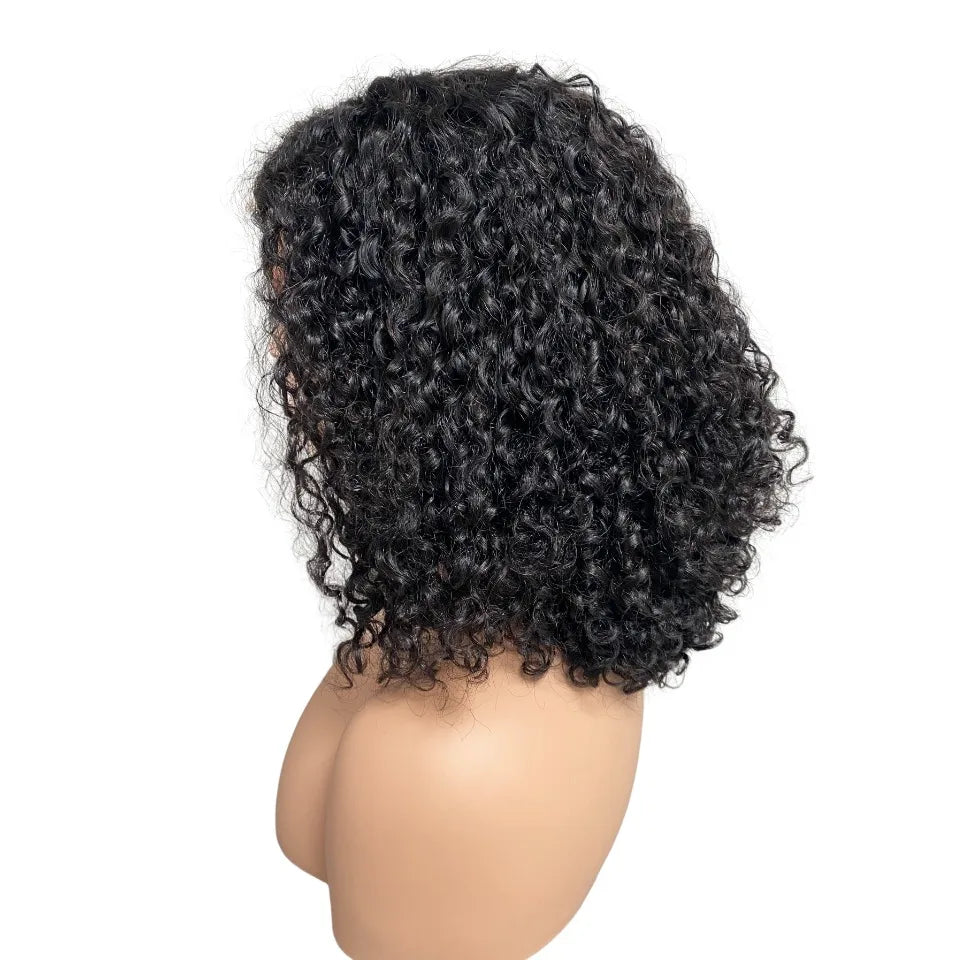 Brazilian Kinky Curly Hair Wigs 13x4 Transparent Lace Frontal Wigs Glueless Human Hair for Women 200% Density Pre Plucked
