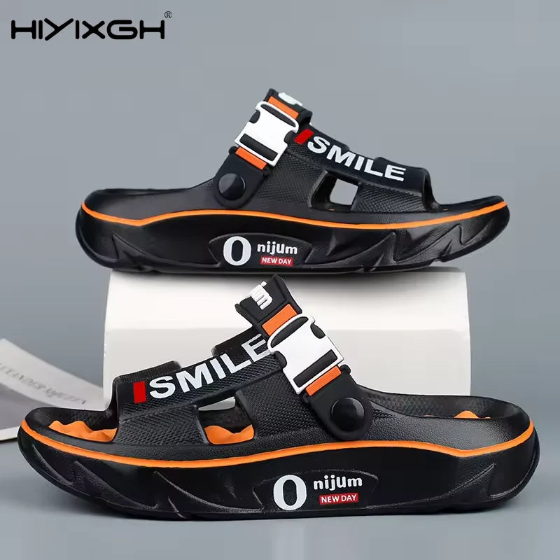 2025 New Men's Massage Slippers Indoor Outdoor Sandals Beach Comfortable Soft Slides Clogs Casual Shoes Men Women Home Slippers