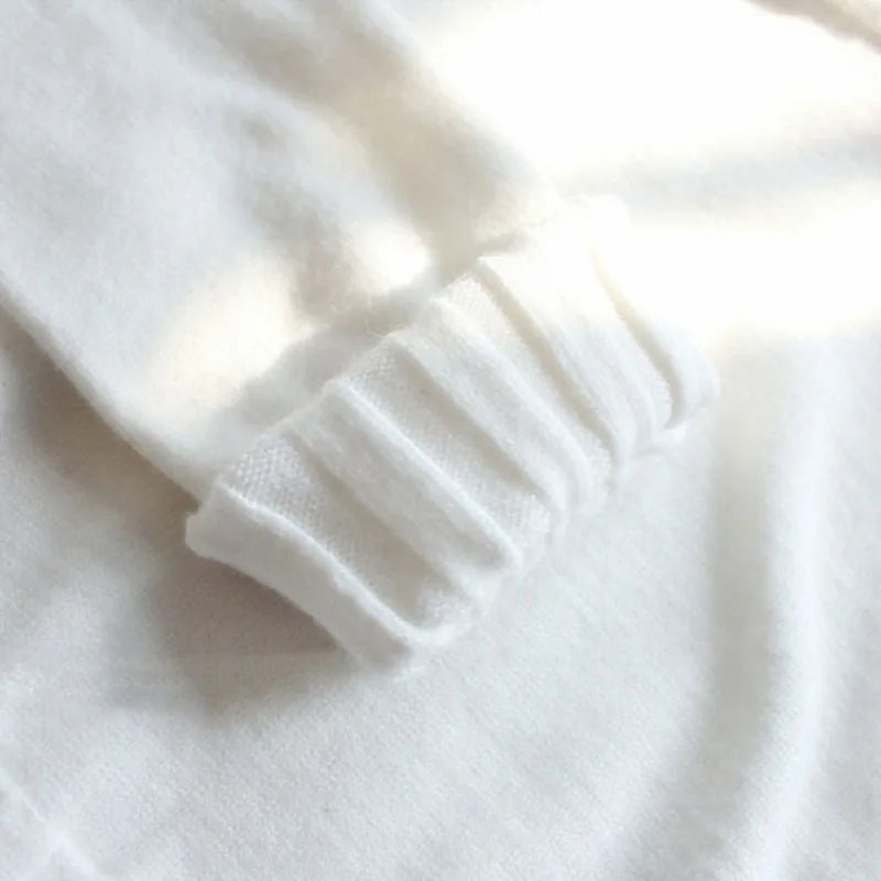 Lucyever Black White Autumn Winter Sweaters Women Soft Thick Loose Fit Knitted Pullovers Female Long Sleeve Turtleneck Sweater Beauty hair & fashionfj