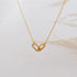 Gold color Shiny Rhinestone Double Circle Pendant Necklace For Women Girl Clavicle Choker Fashion Jewelry Gift Party femme Beauty hair & fashionfj