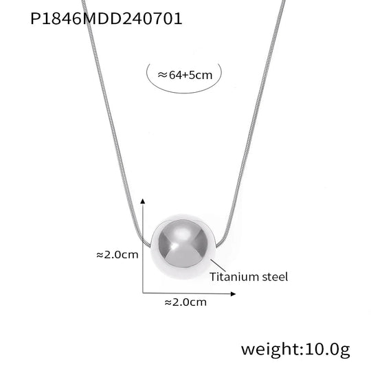 Women 18K Gold Plated Necklace Fashion Popular Waterproof Chian with Shiny Round Pendant Female Girl Jewelry Gift Accessories Beauty hair & fashionfj