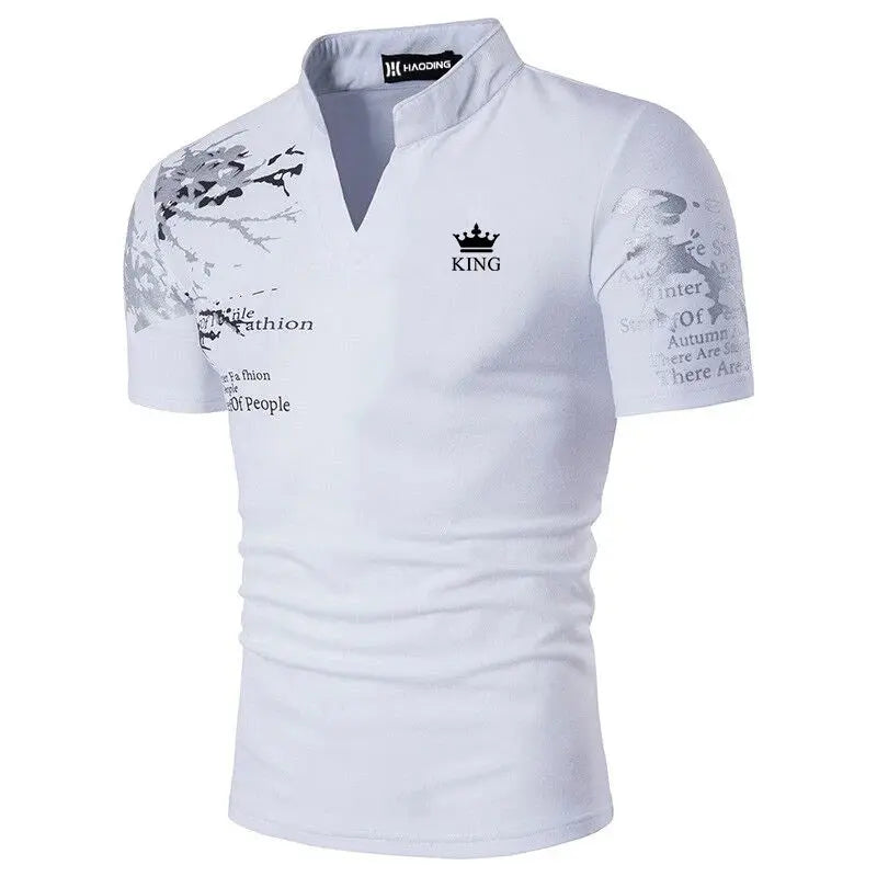 Men Slim Fit Summer Fashion Stand Collar Sport T Shirt . Beauty hair & fashionfj