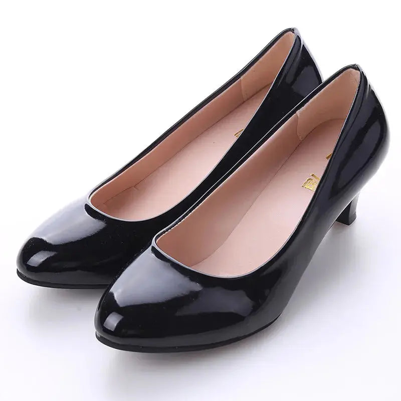 Shoes Ladies Pumps Medium Heel Nude Sexy High Heels Weeding Shoes Women Office Work White Pumps Party Shoes Beauty hair & fashionfj