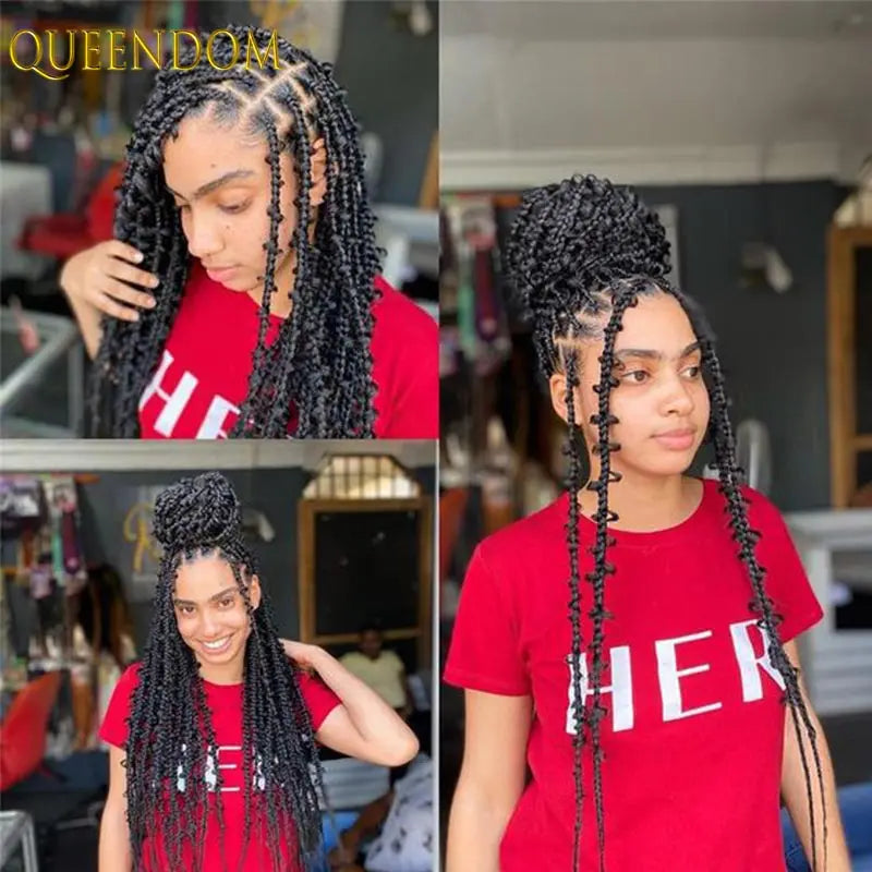 38" Synthetic Butterfly Braided Wigs Full Lace Wigs Braiding Hair Wig Goddess Locs Box Braids Wig For Black Women Afro One Sale Beauty hair & fashionfj