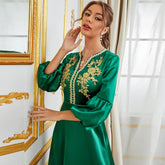 Jalabiya Caftan Muslim Party Women Party Decal Dresses Dubai Arab Middle East Abaya Dress Ramadan Clothing Abayas Kaftan Beauty hair & fashionfj