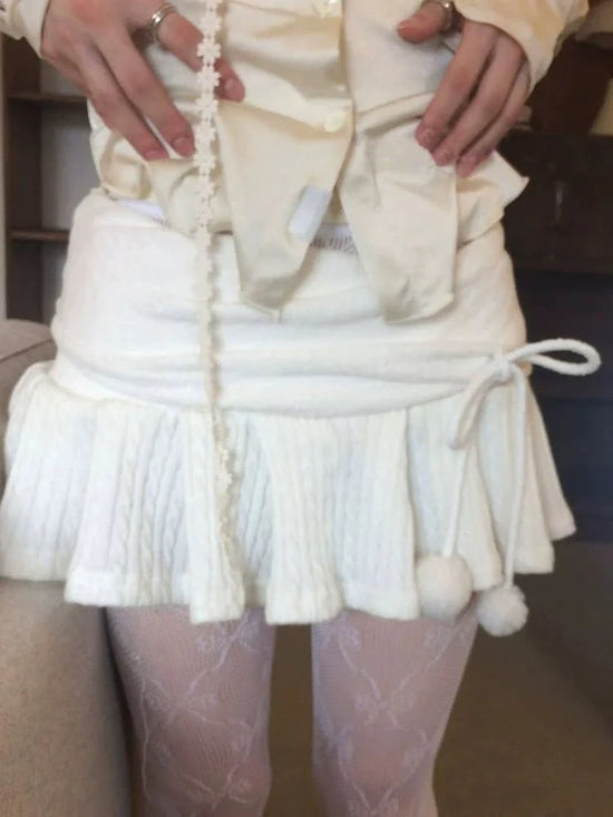 Women Sexy Mini Skirt Sweet Cute Bow High Waist Harajuku Streetwear Pleats Skirts Female Autumn Hottie Casual Preppy Short Skirt