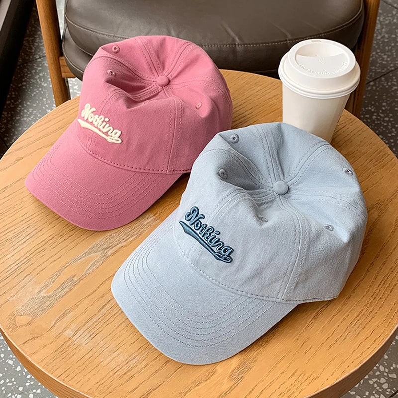 RICYGVM Letter Embroidery Baseball Hat For For Women Men Fashion Duck Tongue Cap Outdoor Sunshade Peaked Caps Solid Color Visors Beauty hair & fashionfj