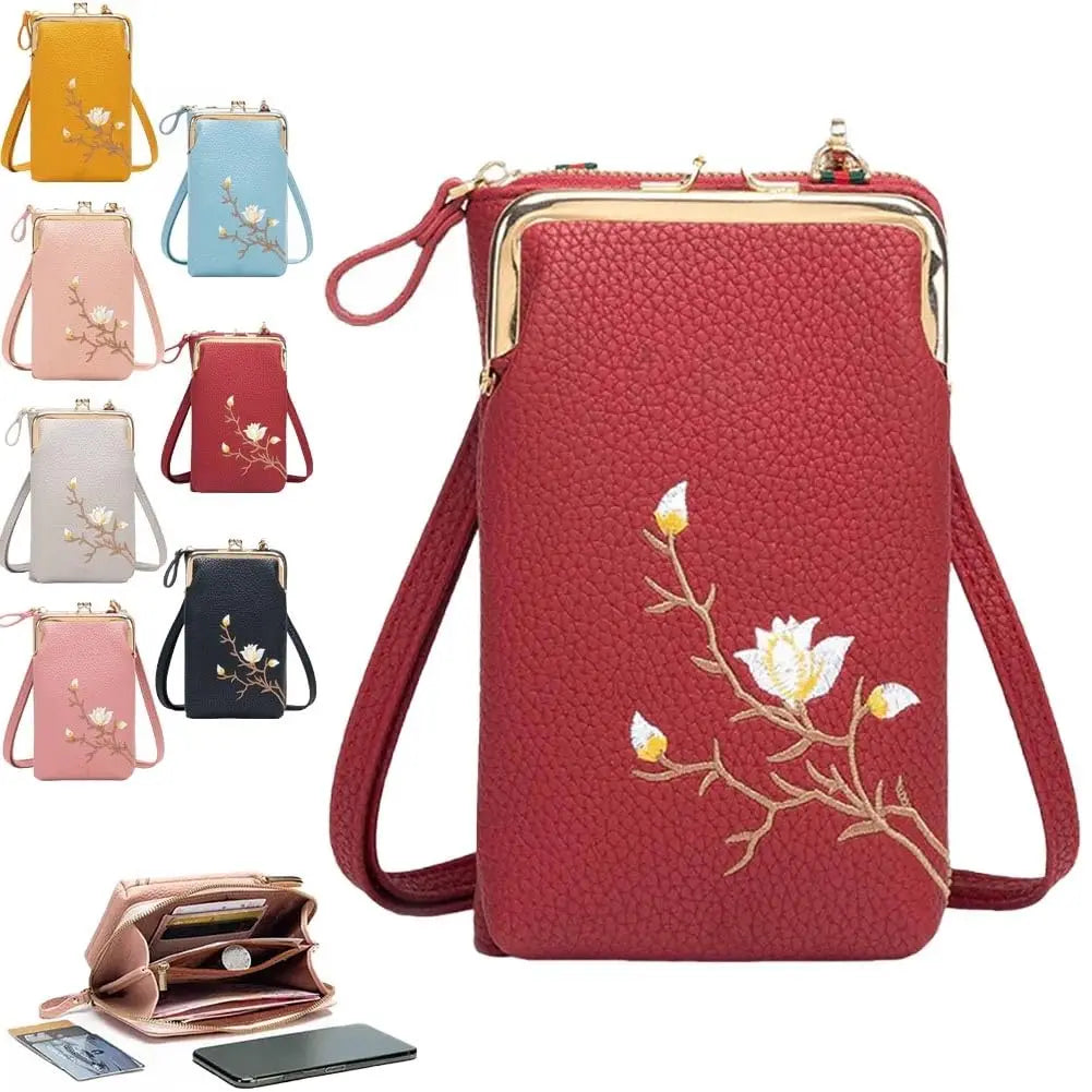 Passport Holder Purse Wear-Resistant Women Sling Wallet Mini Phone Bag Versatile Cross-Body Wallet For Travel Day Trips Errands