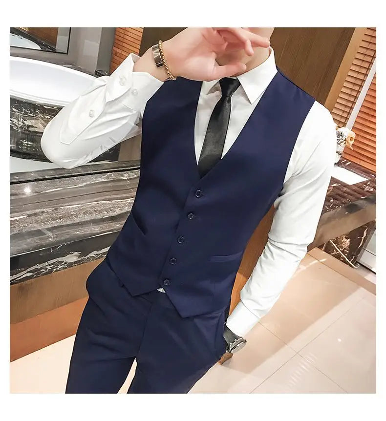 M-5XL Plus Size Men's Slim Fit Mens Suit Vest Casual Suit Vest Man Formal Businss Vests Male Waistcoat Gilet Homme XXXXXL Beauty hair & fashionfj