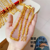 9999 real gold necklace men&