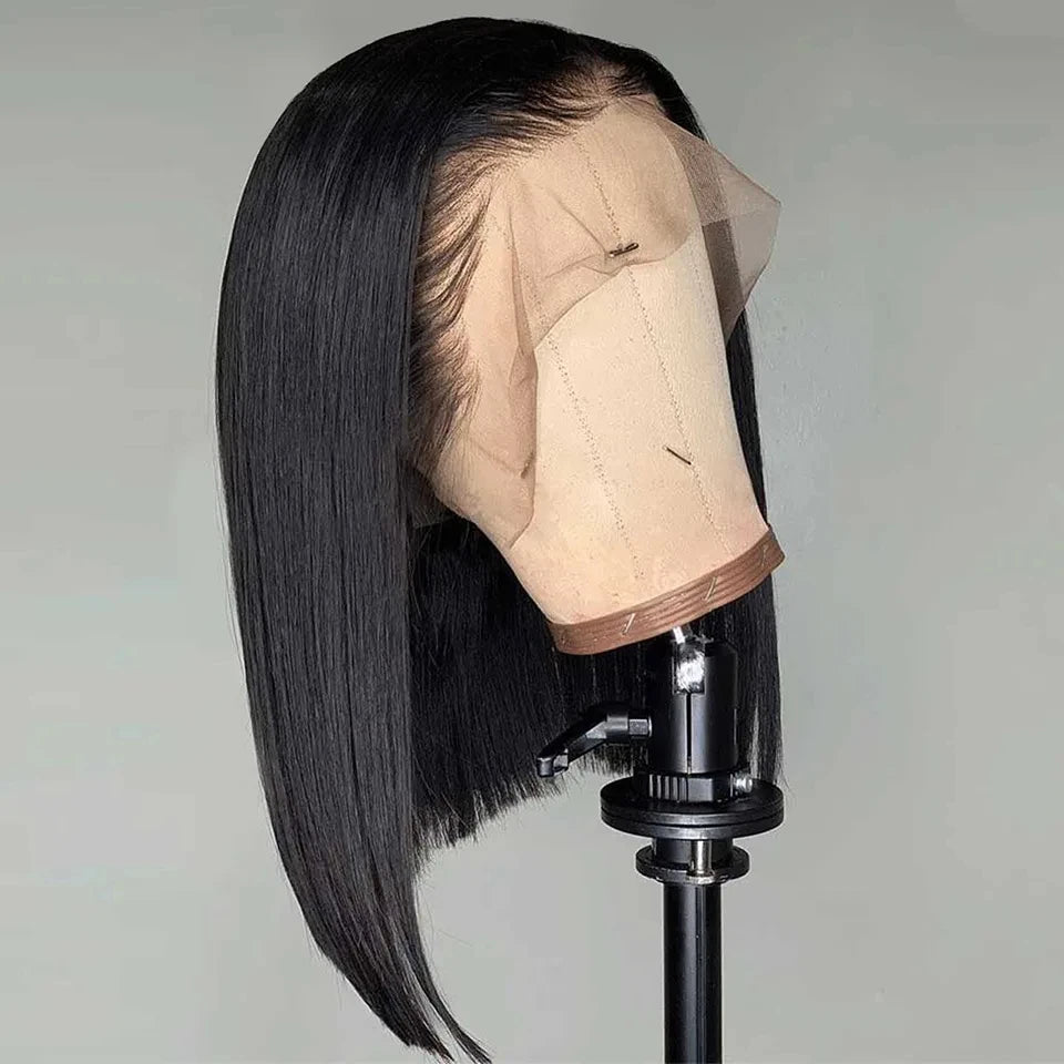 Straight Pixie Cut Wig Transparent Lace Brazilia Human Hair 13×4 Human Hair Wigs Short Bob Wig Lace Wig For Black Woman Beauty hair & fashionfj