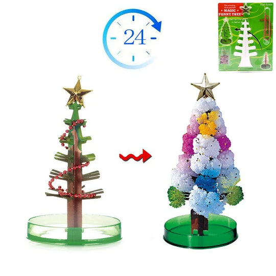 Magic Christmas Tree Magical Growing Tree Crystal Sakura Mini Tree Paper Tree Blossoming Xmas Gift Educational Toys DIY Kid Toy