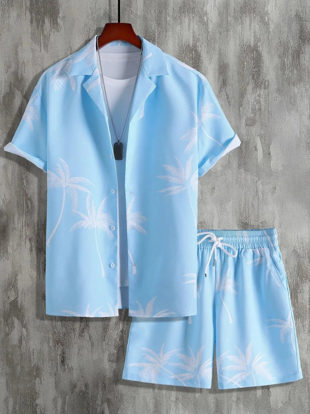 Kids Shirt Sets 3d Print Beach Coconut Tree Plaid Lapel Short Sleeve Casual Shirt Beach Shorts Summer Streetwear Hawaiian Suits Beauty hair & fashionfj