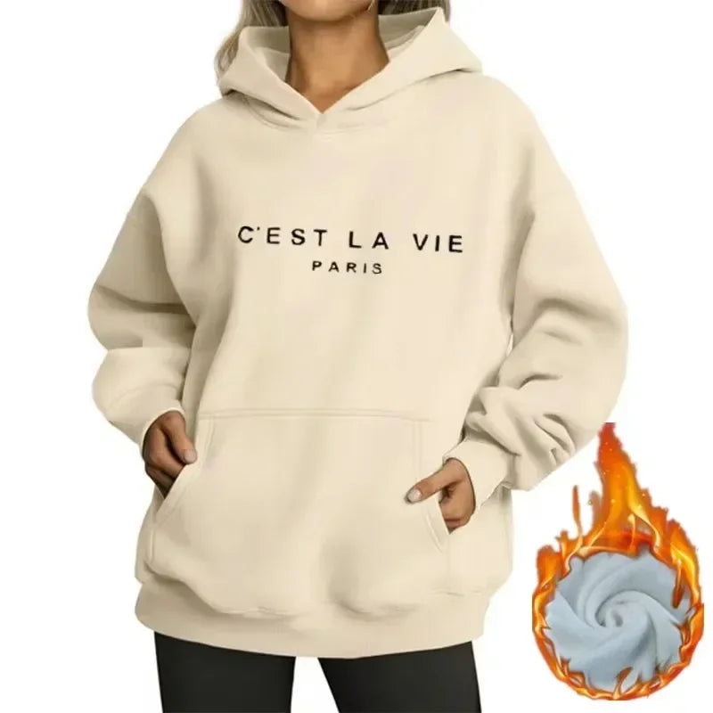 Cozy & Stylish Warm Female Hooded Tops – Perfect for Every Season Beauty hair & fashionfj