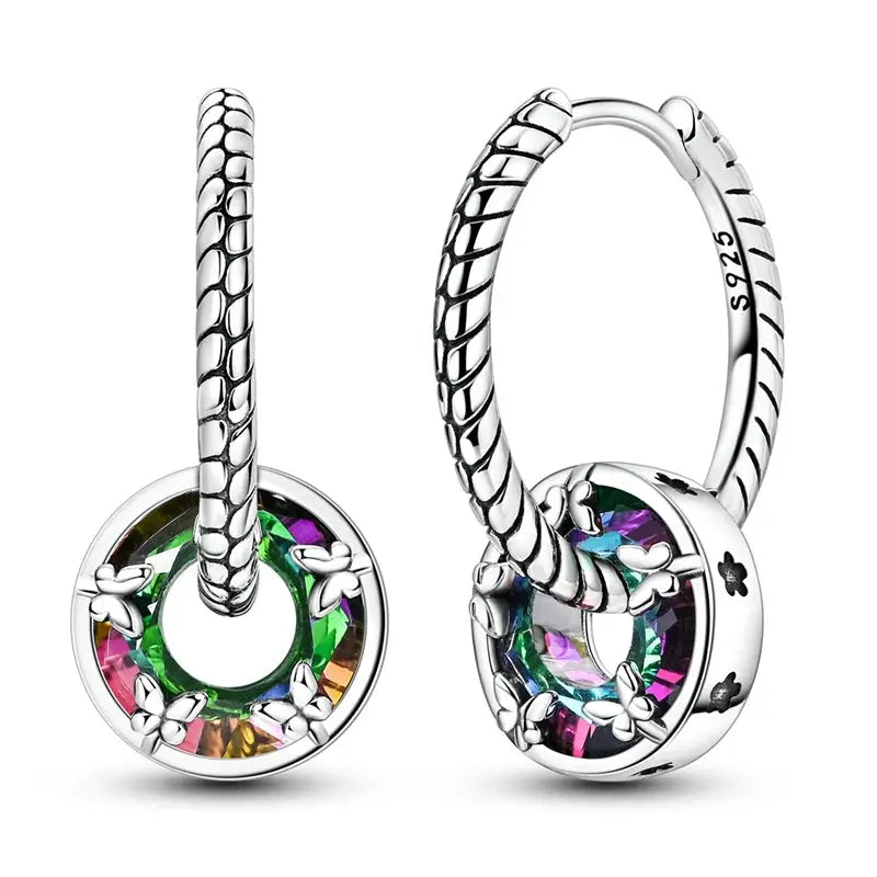 New 925 Sterling Silver Hoop Earrings Butterfly Hot Air Balloon Studs Drop Earring For Women Fashion Birthday Party Jewelry Gift Beauty hair & fashionfj