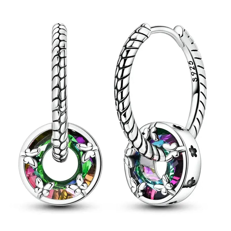 New 925 Sterling Silver Hoop Earrings Butterfly Hot Air Balloon Studs Drop Earring For Women Fashion Birthday Party Jewelry Gift Beauty hair & fashionfj