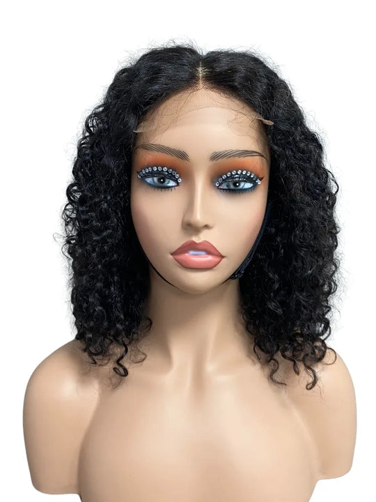 Brazilian Kinky Curly Hair Wigs 13x4 Transparent Lace Frontal Wigs Glueless Human Hair for Women 200% Density Pre Plucked