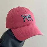Retro Embroidered Embroidery Baseball Cap Spotted Cat Peaked Cap Letter Baseball Hat Sunscreen Hat Retro Sun Hat Spring Summer Beauty hair & fashionfj