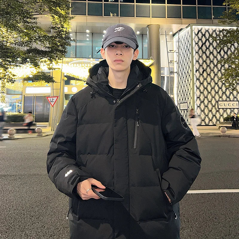 Winter Cold Resistant Warm Comfortable Trendy Versatile Feather Jacket Outdoor High-quality Long Style Solid Color Down Jacket