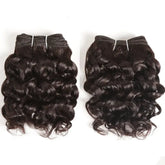 Short Jerry Curl Hair Weave Bundles 2Pcs/Set Brazilian Hair Weave Bundles 12A Remy Human Hair Extensions Natural Brown Remy Beauty hair & fashionfj