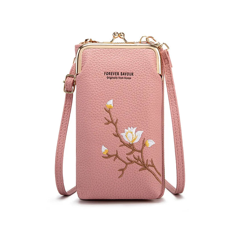 Passport Holder Purse Wear-Resistant Women Sling Wallet Mini Phone Bag Versatile Cross-Body Wallet For Travel Day Trips Errands