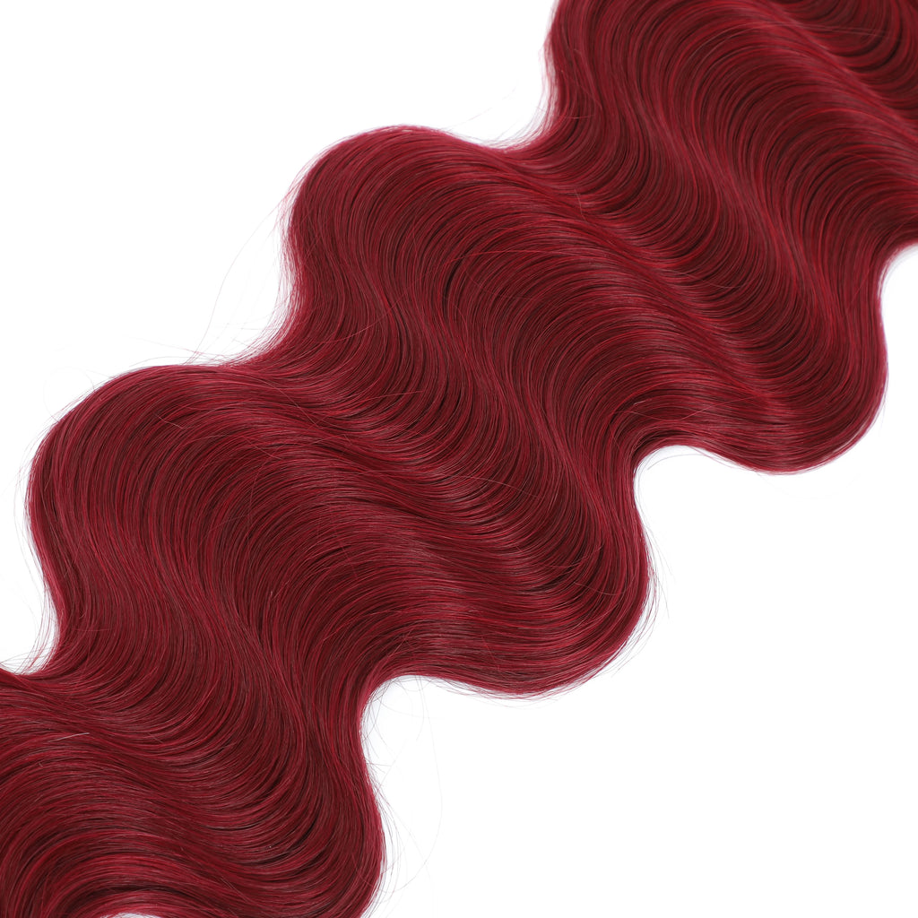 30Inches Red Burgundy High Temperature Soft Sliver White 613 Natural Fiber Hair Extensions GREY Bio Body Wave Hair Weave Bundles