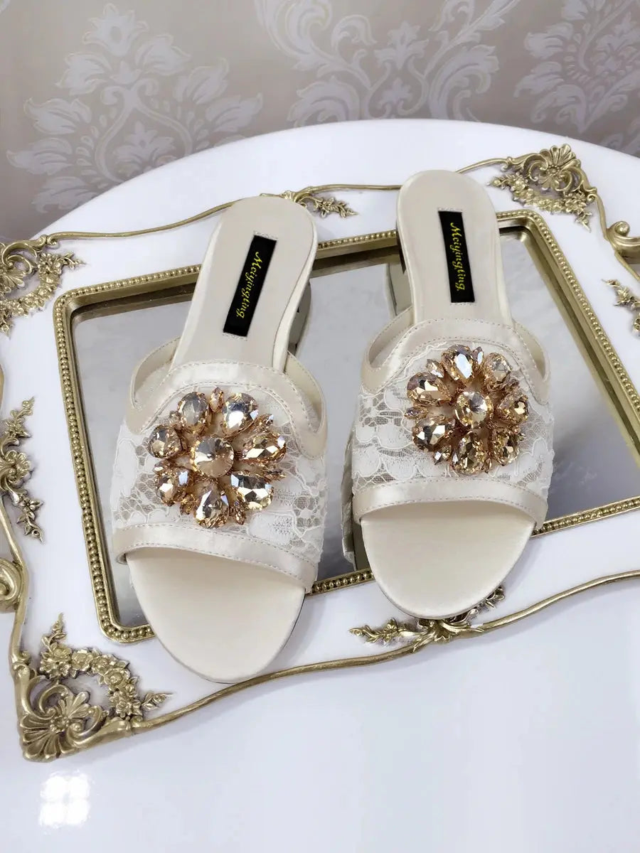 Sparkling Rhinestone Sandals – Glam Up Every Step in Style Beauty hair & fashionfj