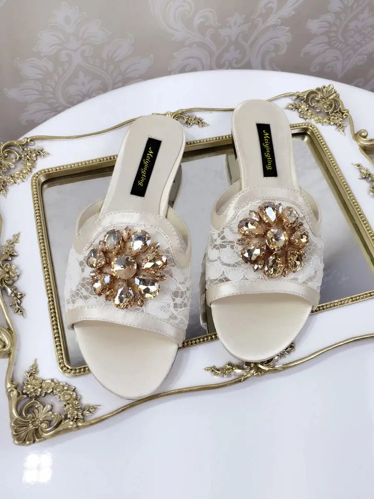 Sparkling Rhinestone Sandals – Glam Up Every Step in Style Beauty hair & fashionfj