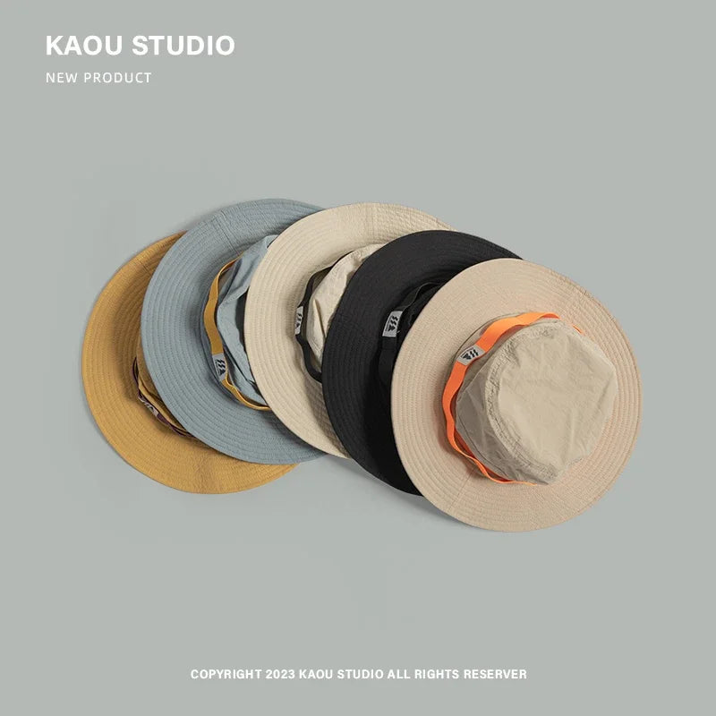 Outdoor Hiking Bucket Hats for Women Men Spring Summer Big Brim Fisherman Sun Protection Sun Hats Fashion Versatile Travel Cap Beauty hair & fashionfj