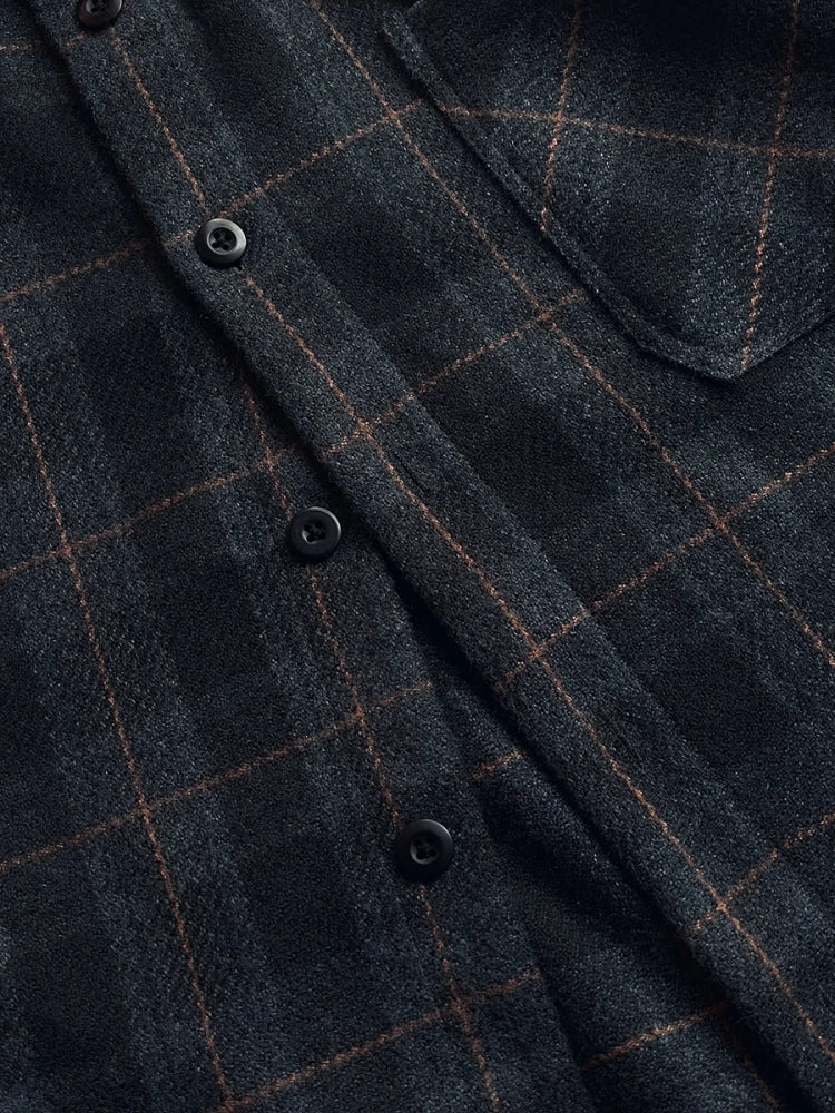 Mens Flannel Shirts American Vintage Streetwear Thick Plaid Oversized Cargo Long Sleeve Loose Fit Casual Workwear Autumn Winter Beauty hair & fashionfj