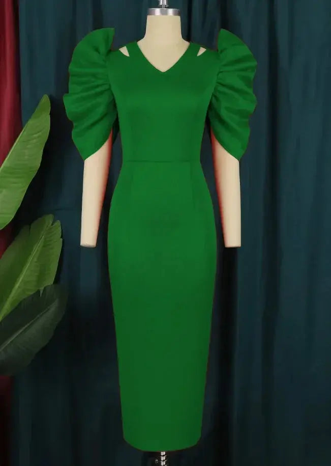 Customized African Party Evening Dresses for Women Elegant Summer Short Sleeve V-neck Polyester Maxi Dress Gowns Outfits Africa Beauty hair & fashionfj